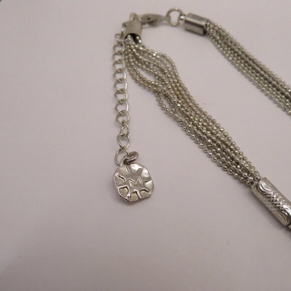 Monet Silver Tone Multi-Strand Station Necklace - Picture 6 of 10